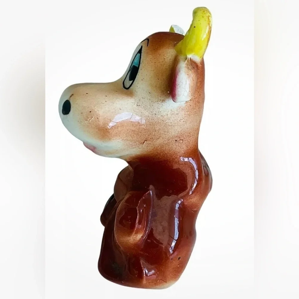 Vintage Kenmar Japan Anthropomorphic Cow Single Salt Pepper Shaker Kitsch 2.5”